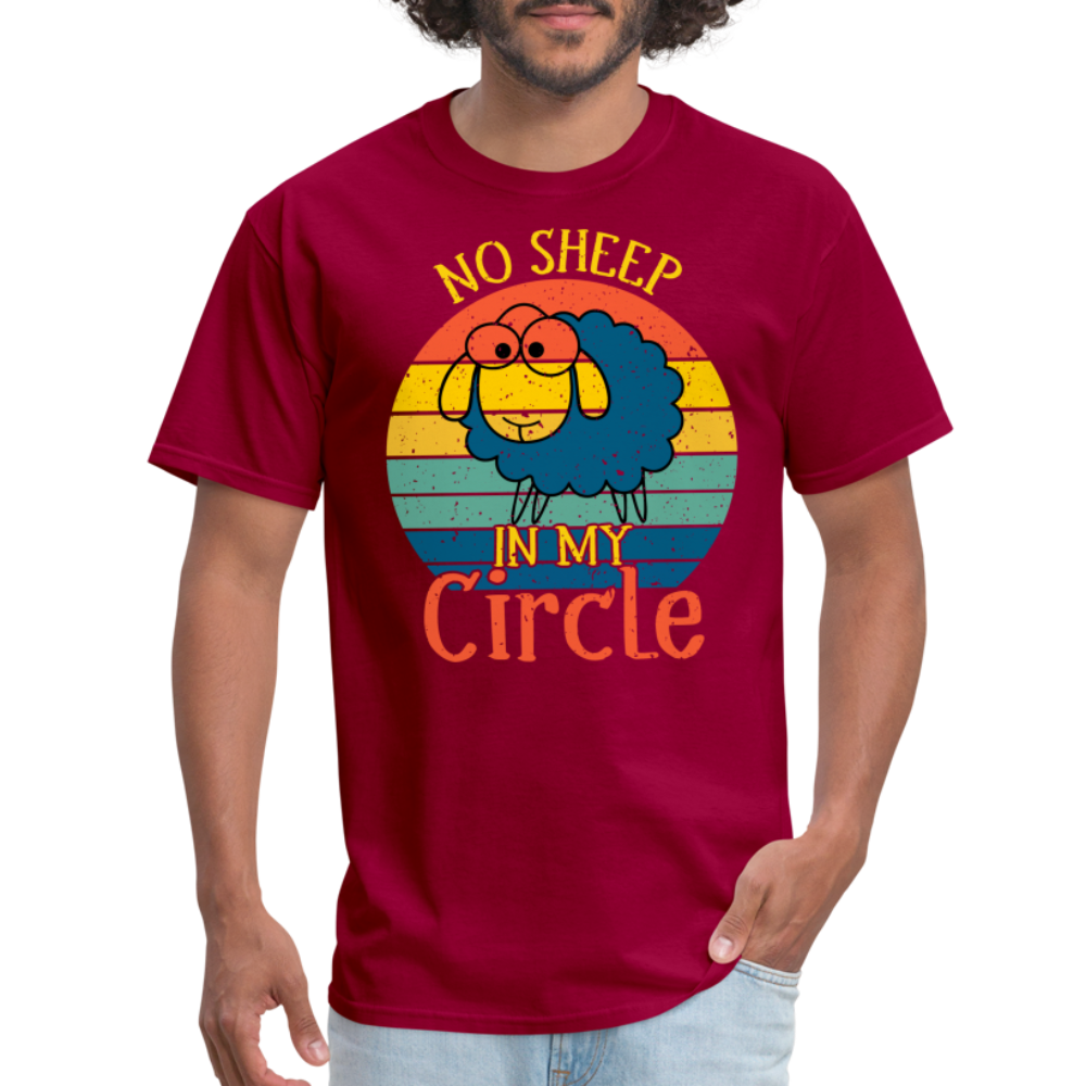 No Sheep In My Circle T-Shirt - dark red