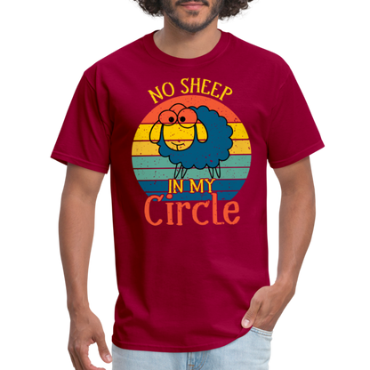 No Sheep In My Circle T-Shirt - dark red