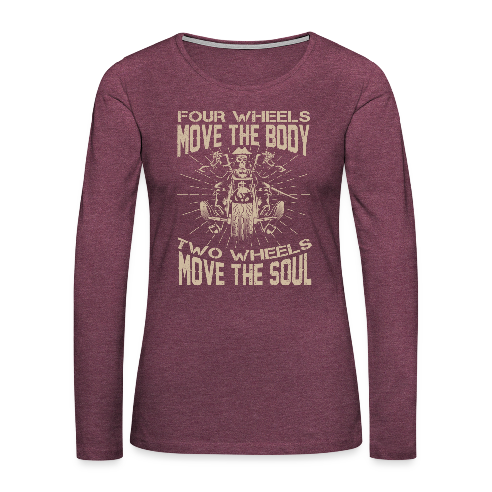 Women's Premium Long Sleeve T-Shirt - heather burgundy