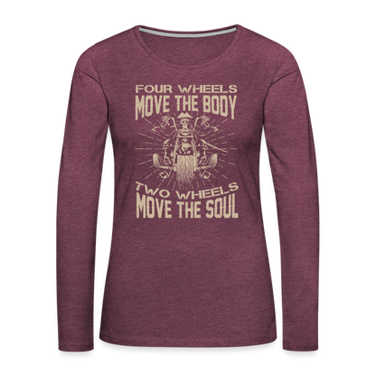 Women's Premium Long Sleeve T-Shirt - heather burgundy