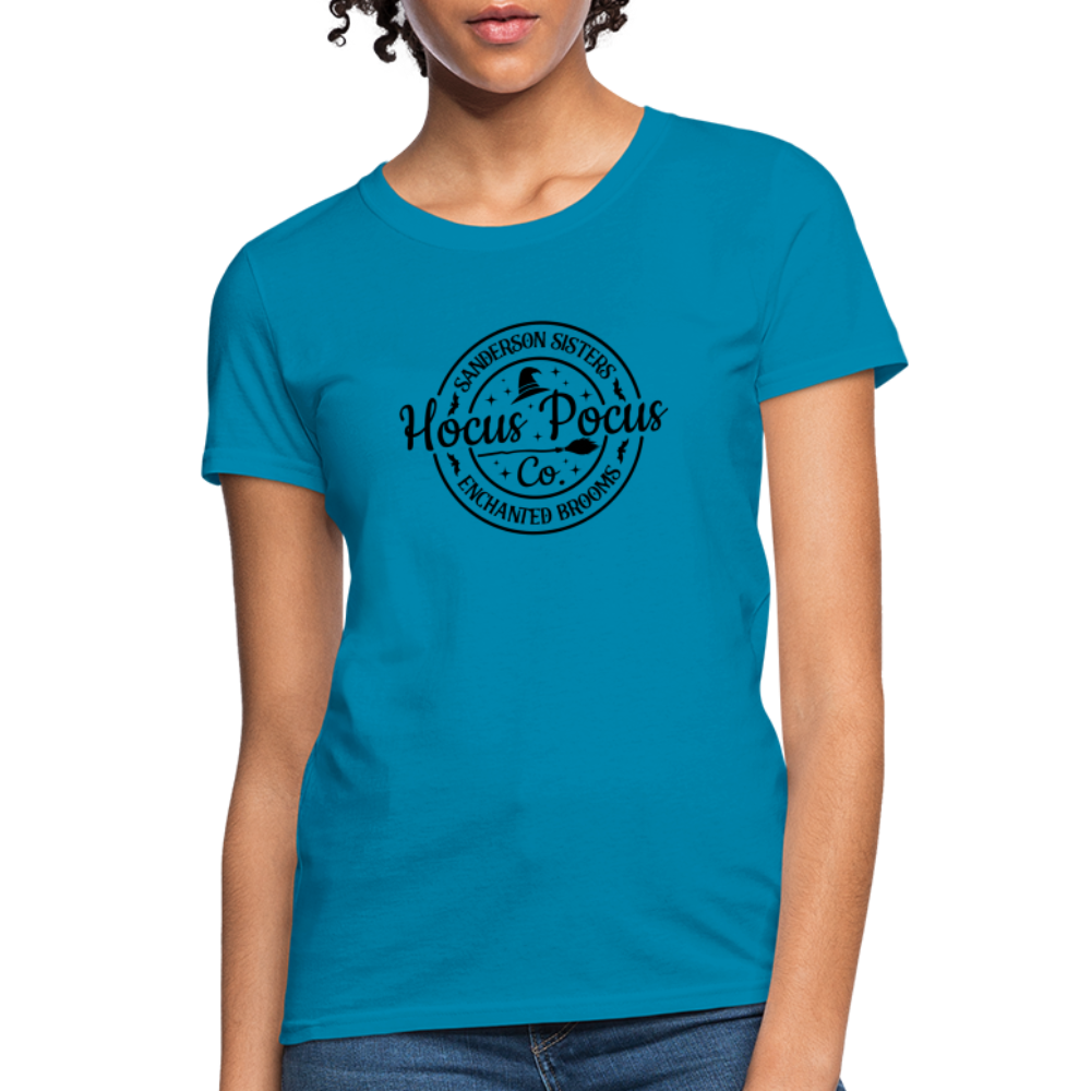 Sanderson Sisters Enchanted Brooms - Hocus Pocus Co Women's T-Shirt - turquoise
