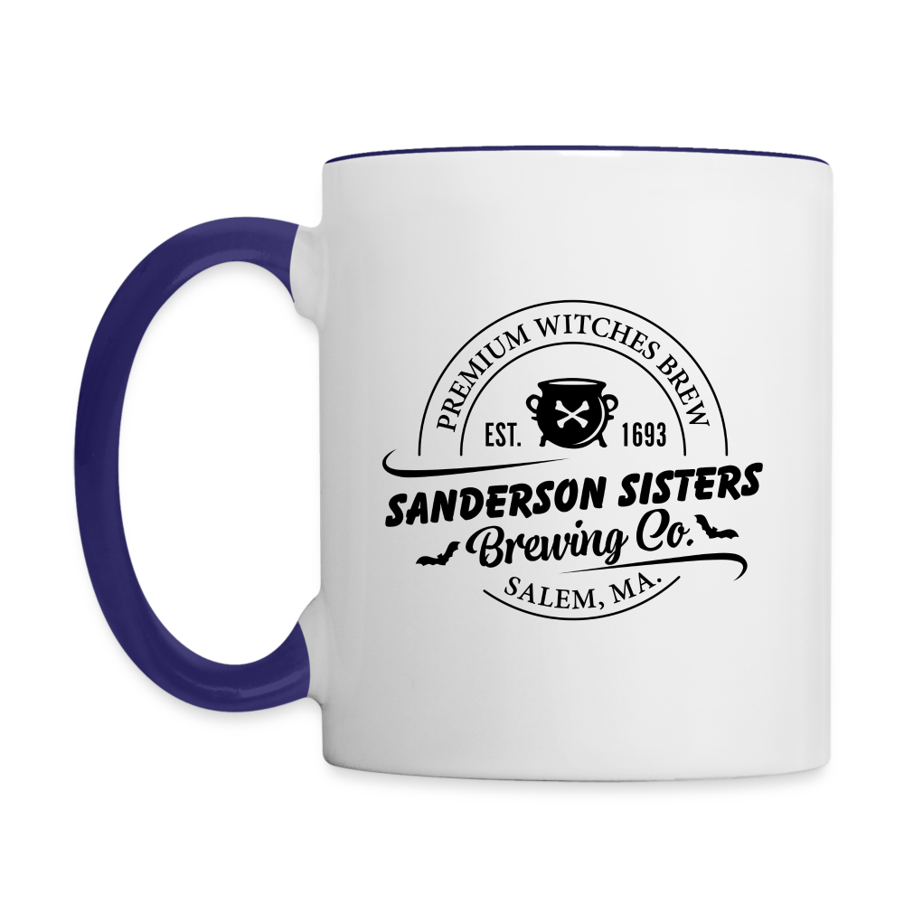 Sanderson Sisters Brewing Co Coffee Mug - white/cobalt blue
