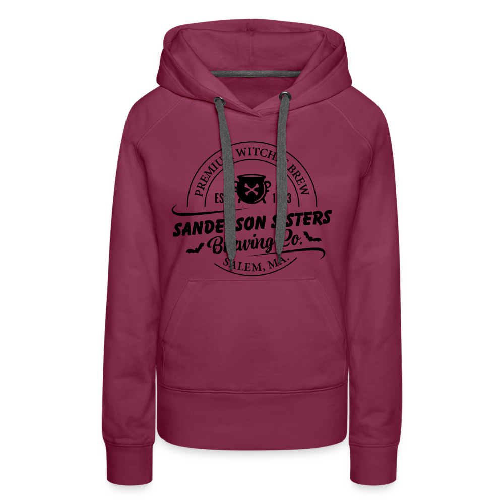 Sanderson Sisters Brewing Co : Women’s Premium Hoodie - burgundy