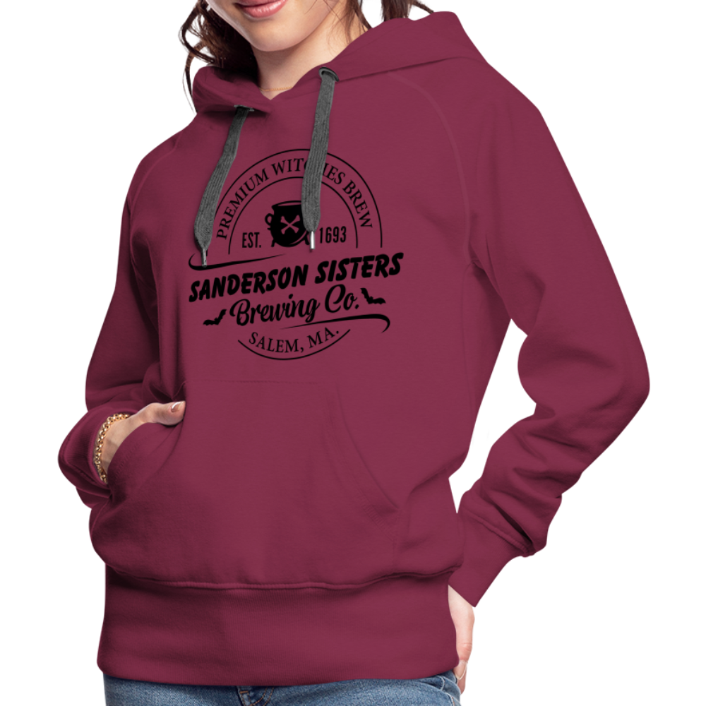 Sanderson Sisters Brewing Co : Women’s Premium Hoodie - burgundy