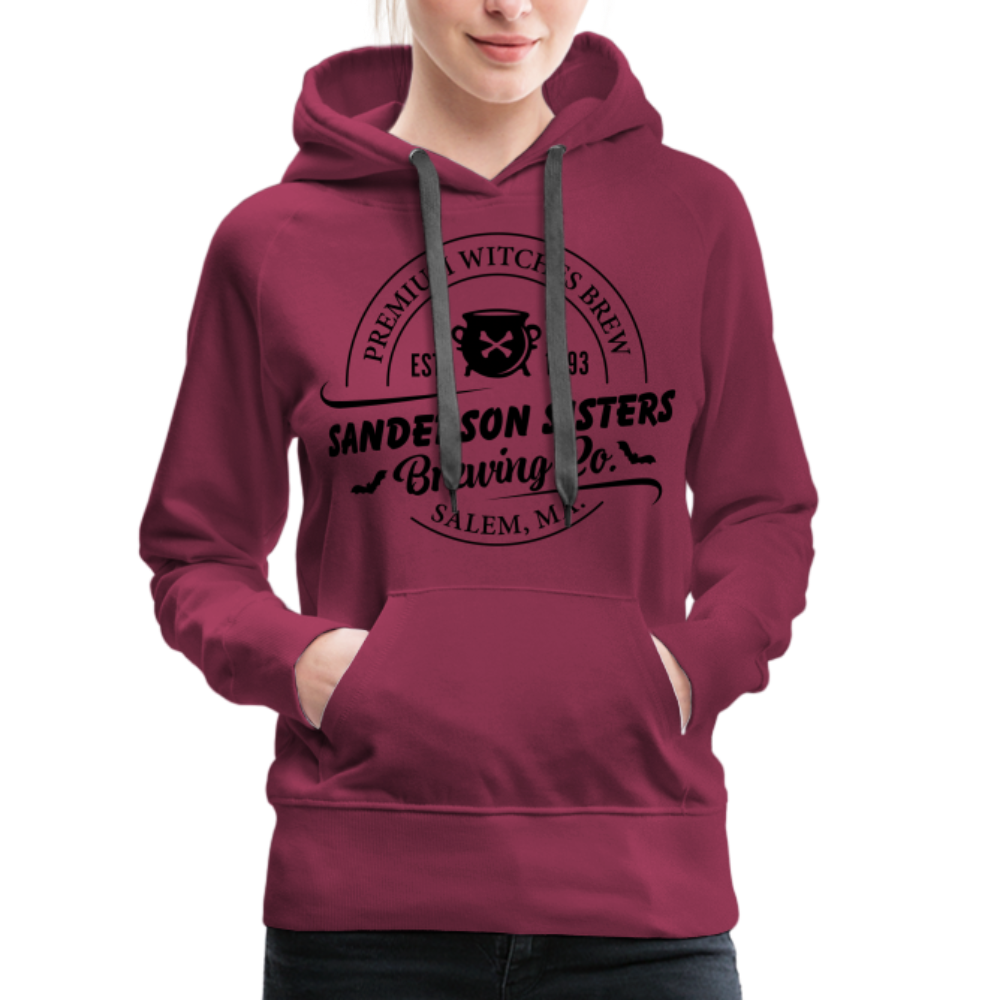 Sanderson Sisters Brewing Co : Women’s Premium Hoodie - burgundy