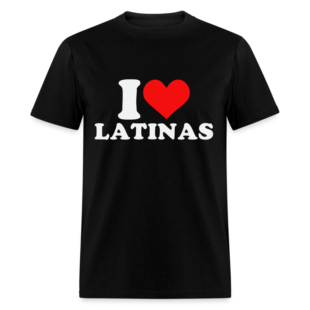 I Love Latinas T-Shirt (Heart) - black
