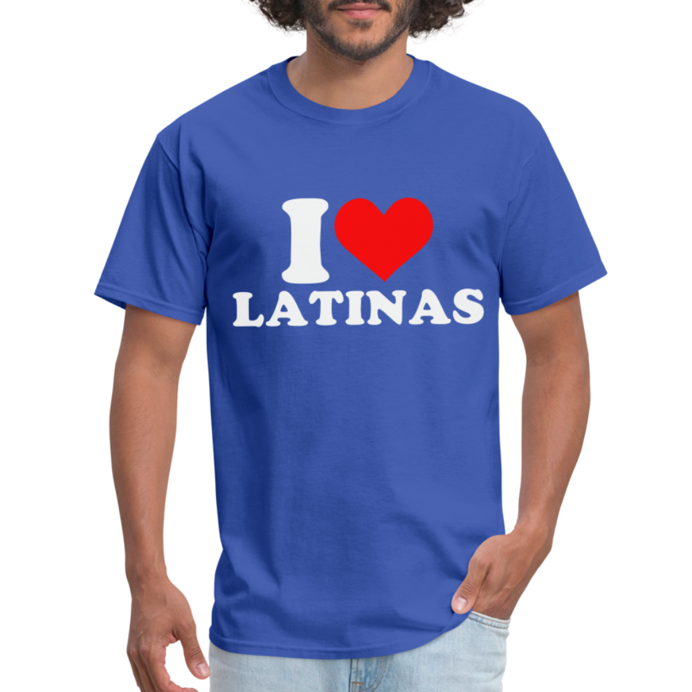 I Love Latinas T-Shirt (Heart) - royal blue