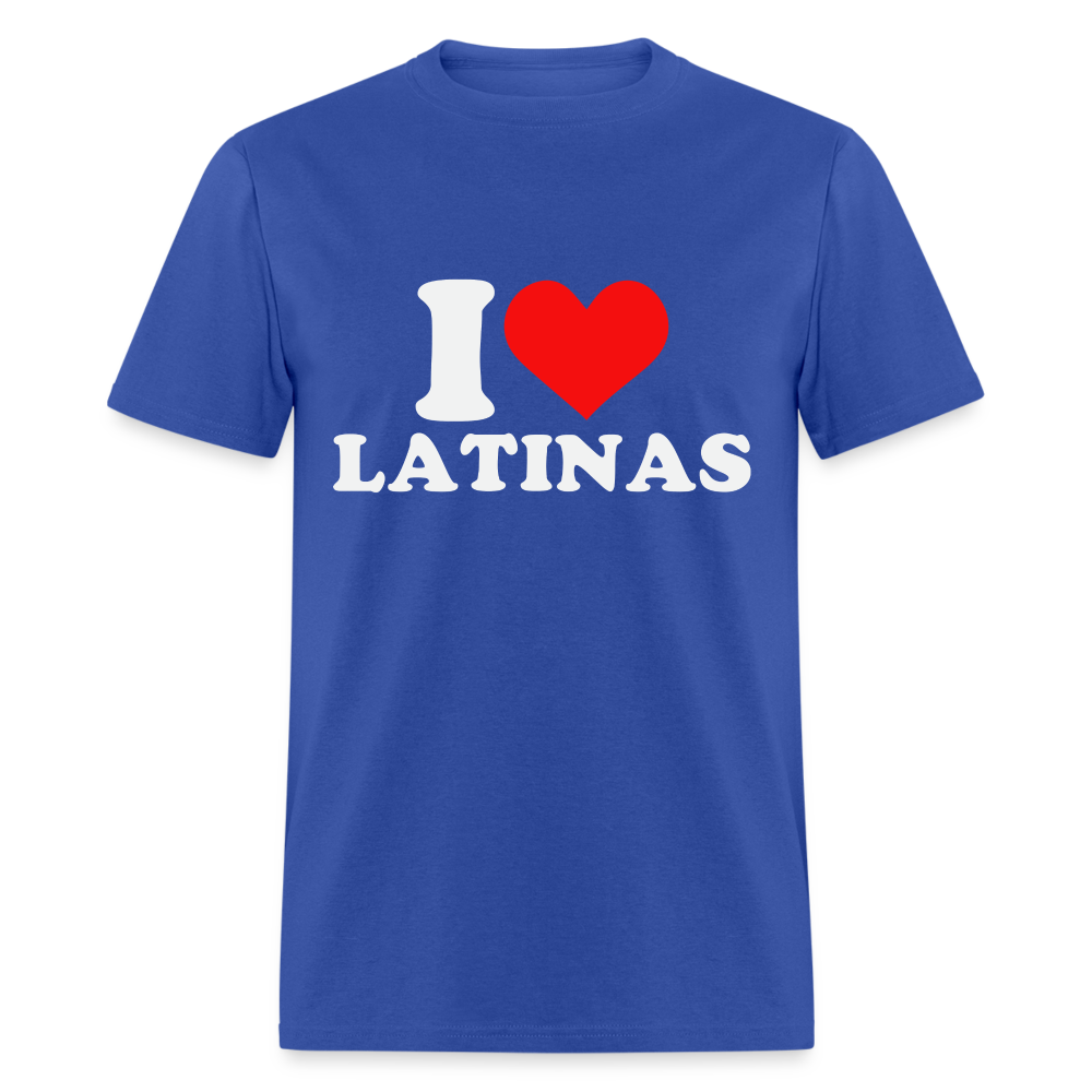 I Love Latinas T-Shirt (Heart) - royal blue
