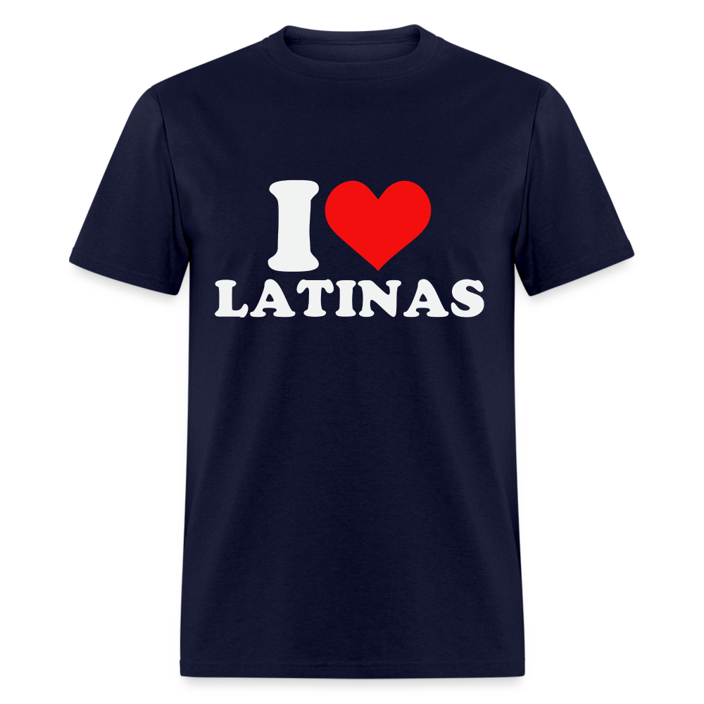 I Love Latinas T-Shirt (Heart) - navy