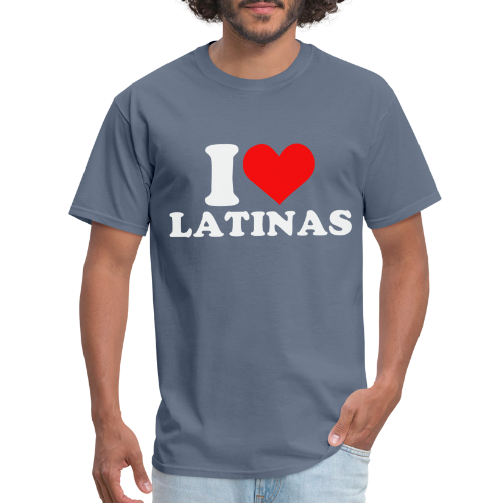 I Love Latinas T-Shirt (Heart) - denim