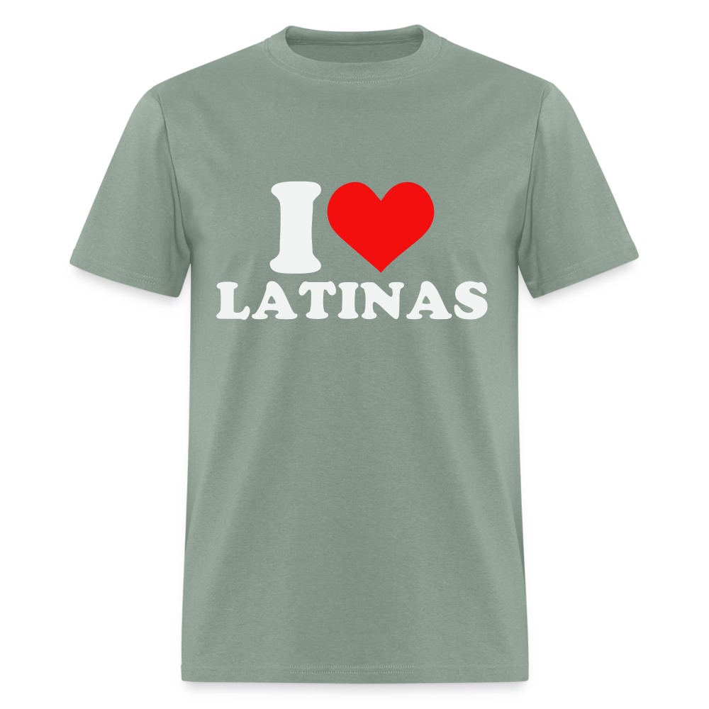 I Love Latinas T-Shirt (Heart) - sage