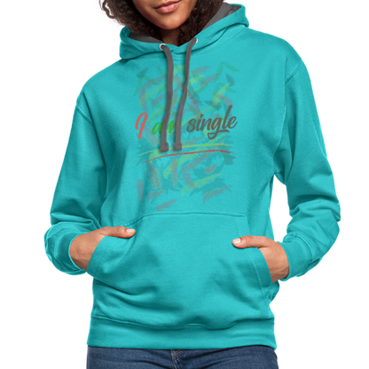 I Am Single Hoodie - scuba blue/asphalt