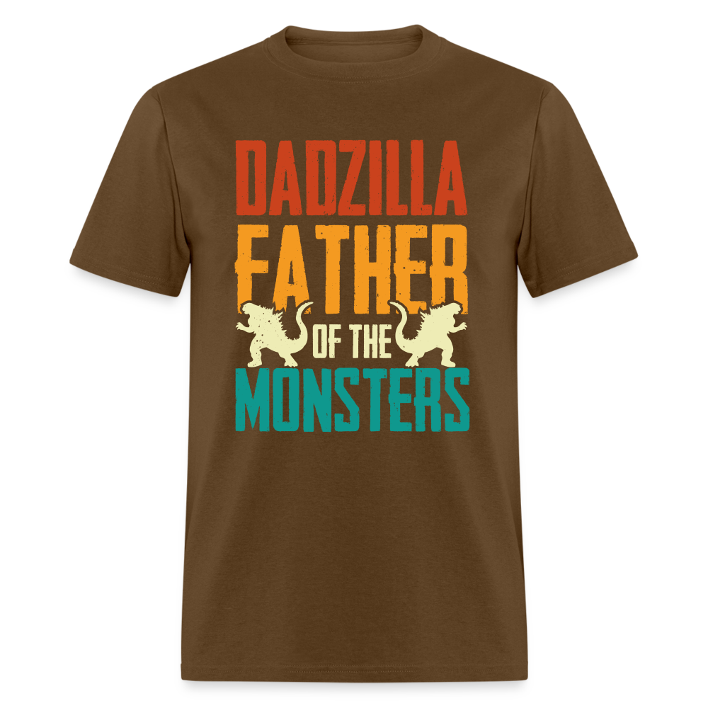 Dadzilla Father of the Monsters T-Shirt - brown