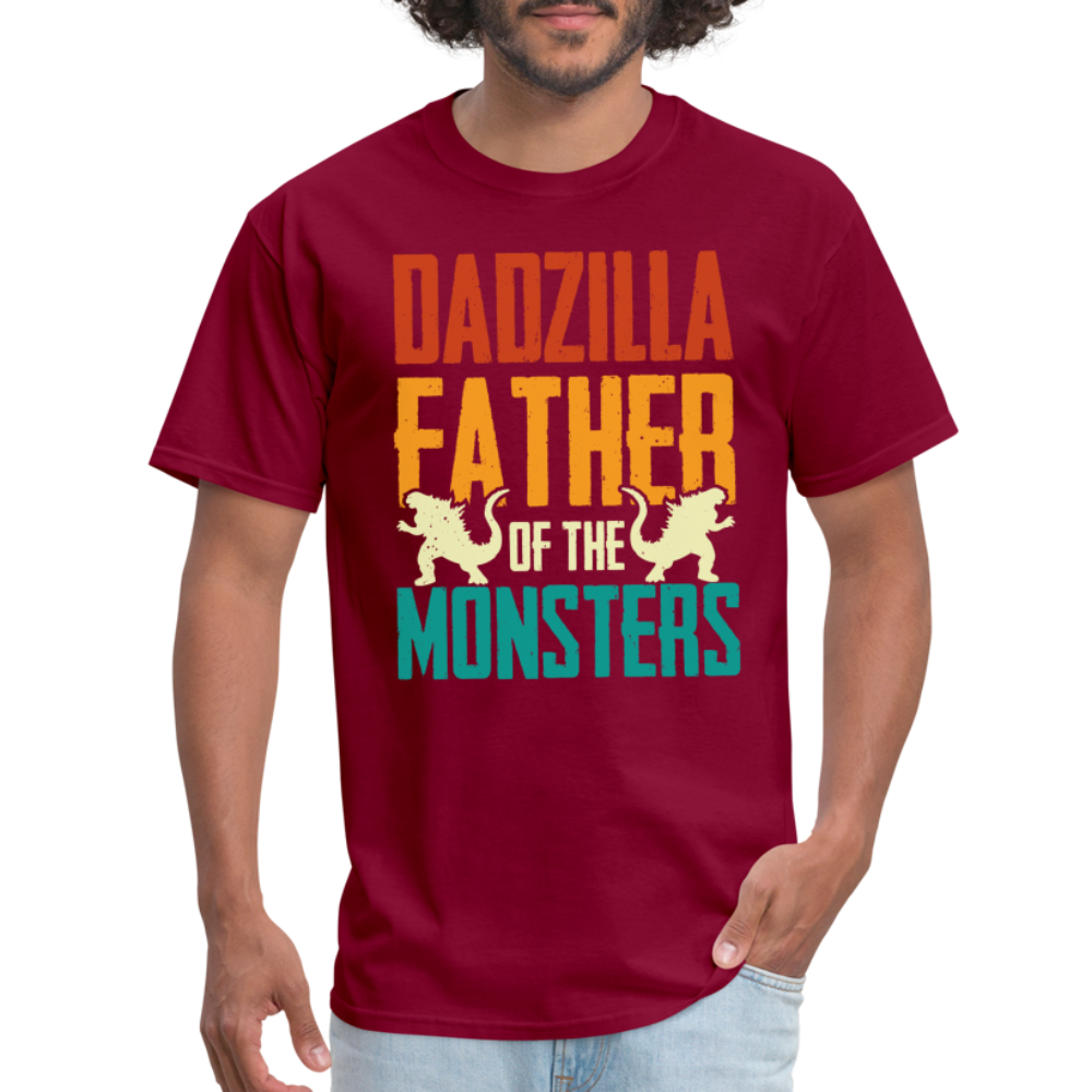 Dadzilla Father of the Monsters T-Shirt - burgundy