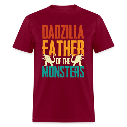 Dadzilla Father of the Monsters T-Shirt - burgundy