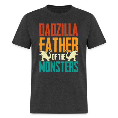 Dadzilla Father of the Monsters T-Shirt - heather black