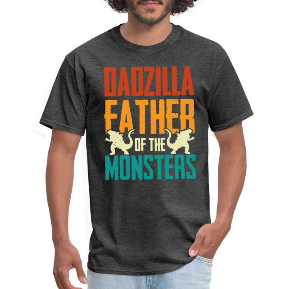 Dadzilla Father of the Monsters T-Shirt - heather black