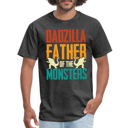 Dadzilla Father of the Monsters T-Shirt - heather black