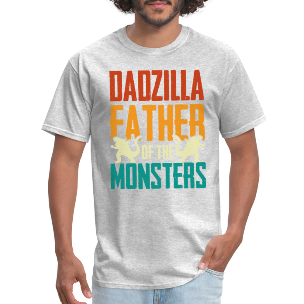 Dadzilla Father of the Monsters T-Shirt - heather gray