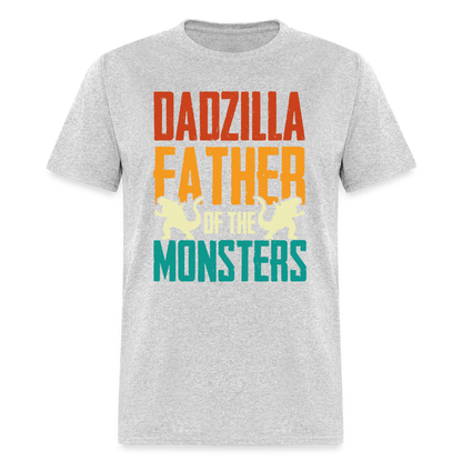 Dadzilla Father of the Monsters T-Shirt - heather gray