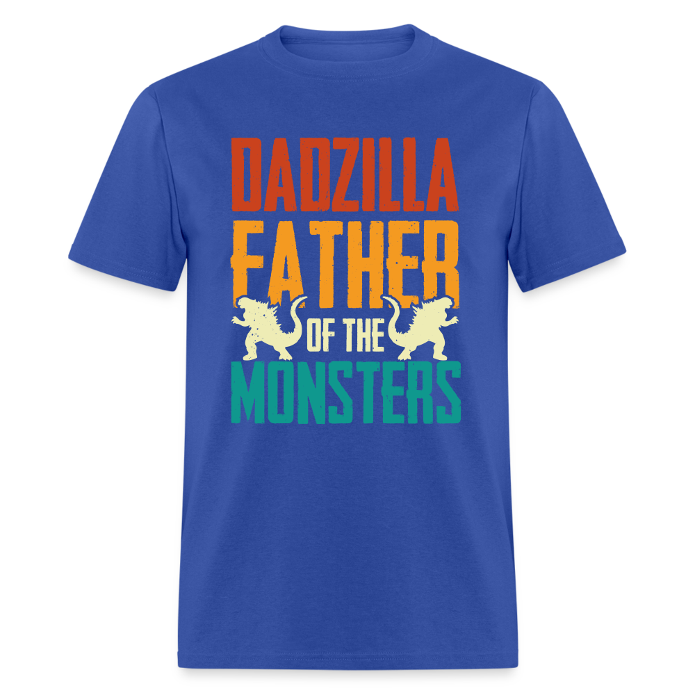 Dadzilla Father of the Monsters T-Shirt - royal blue