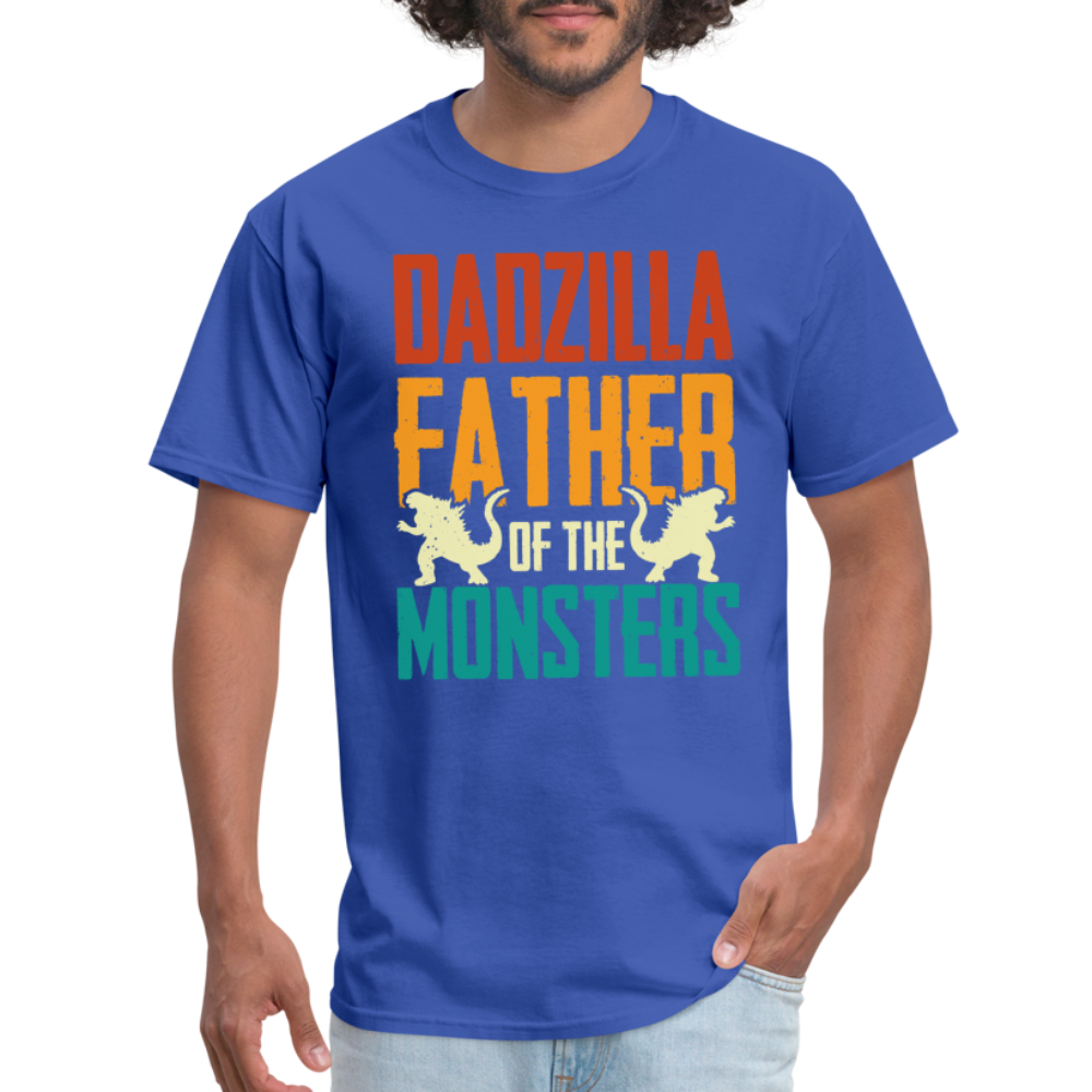 Dadzilla Father of the Monsters T-Shirt - royal blue