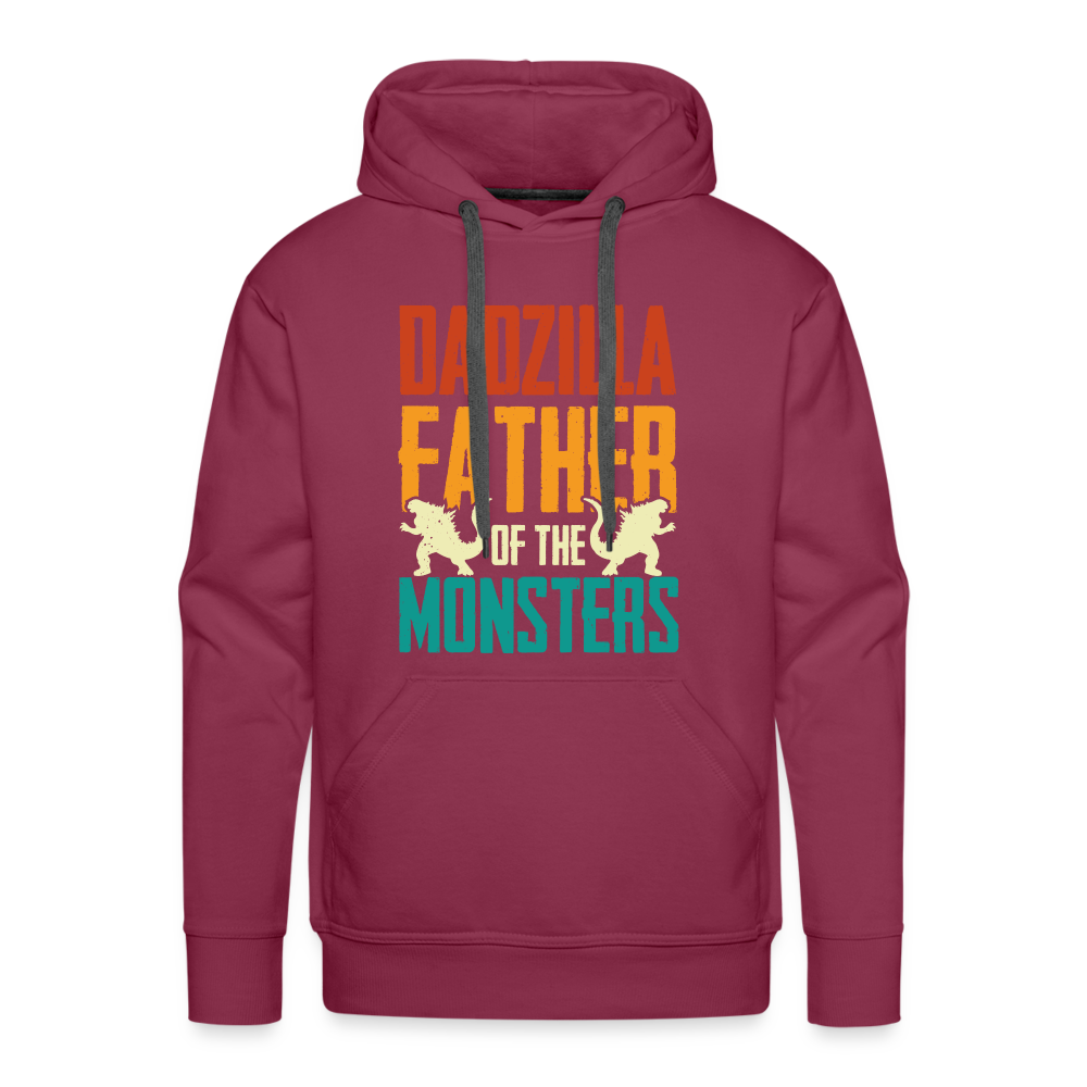 Dadzilla Father of the Monsters : Men’s Premium Hoodie - burgundy