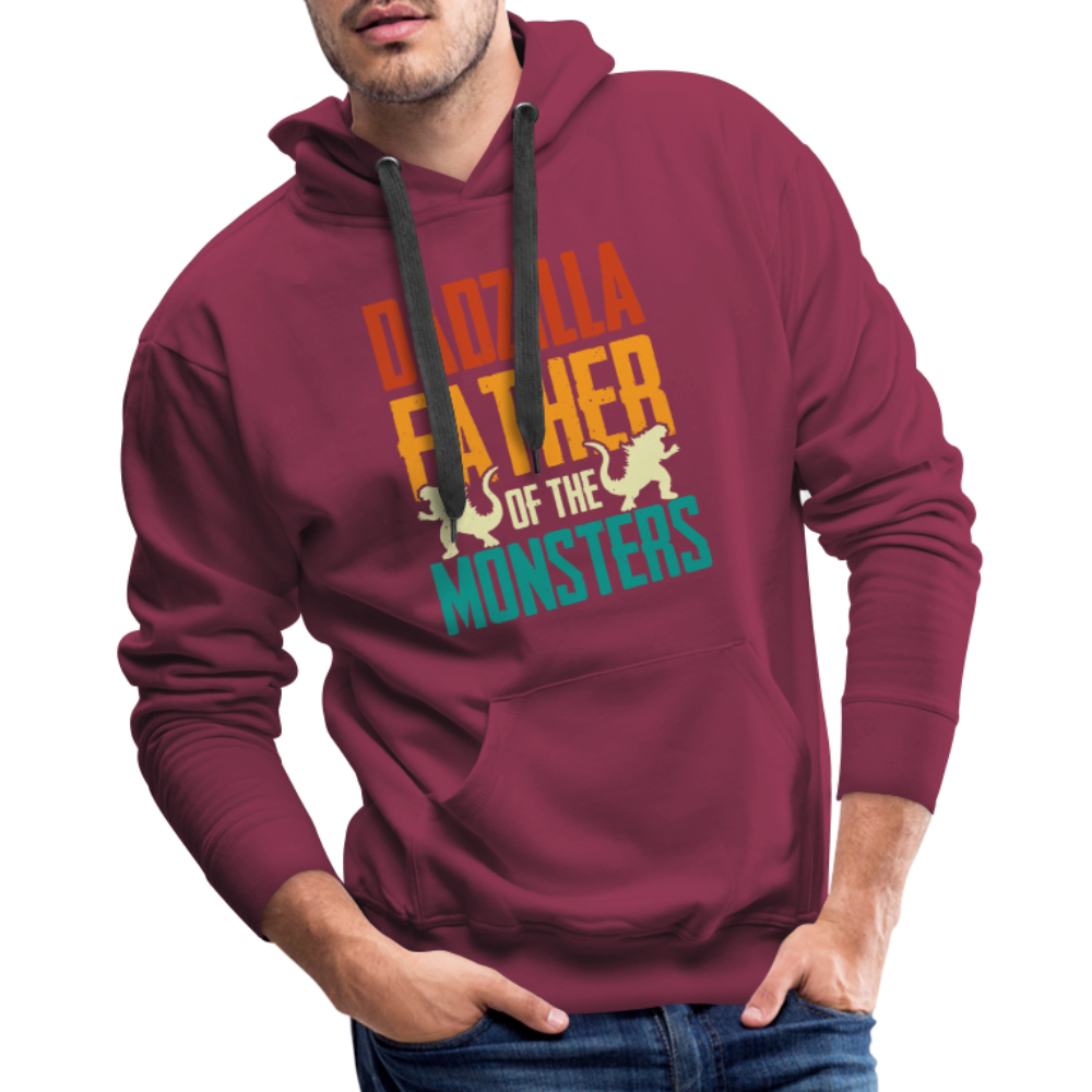 Dadzilla Father of the Monsters : Men’s Premium Hoodie - burgundy