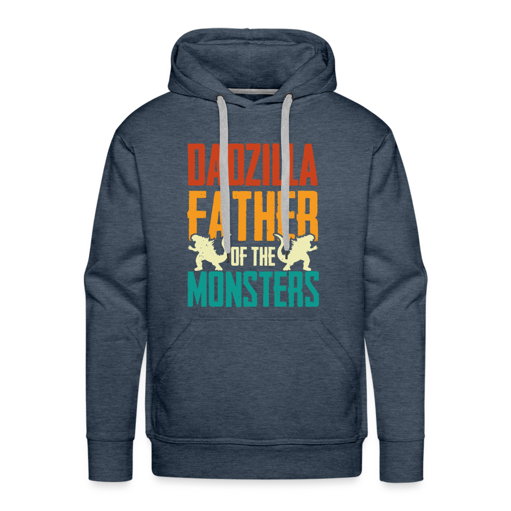 Dadzilla Father of the Monsters : Men’s Premium Hoodie - heather denim