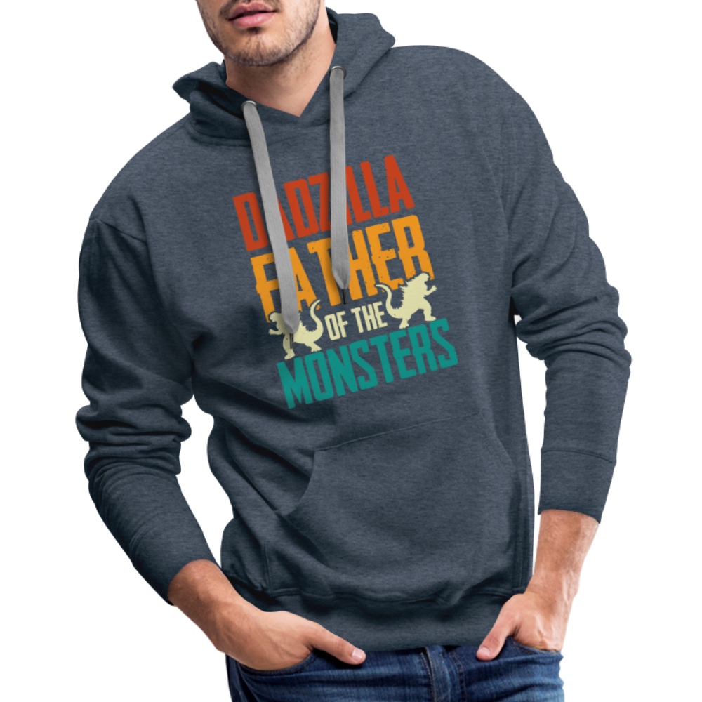 Dadzilla Father of the Monsters : Men’s Premium Hoodie - heather denim