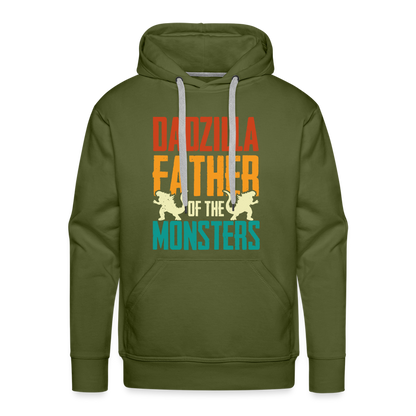 Dadzilla Father of the Monsters : Men’s Premium Hoodie - olive green
