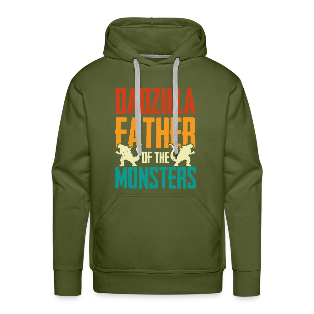 Dadzilla Father of the Monsters : Men’s Premium Hoodie - olive green