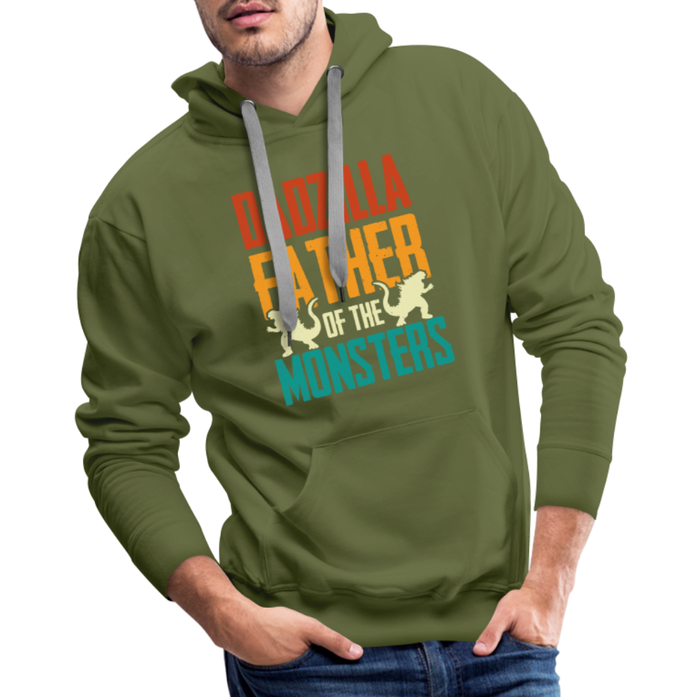 Dadzilla Father of the Monsters : Men’s Premium Hoodie - olive green