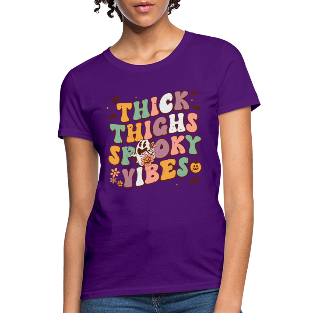 Thick Things Spooky Vibes Women's T-Shirt - purple