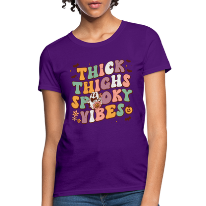 Thick Things Spooky Vibes Women's T-Shirt - purple