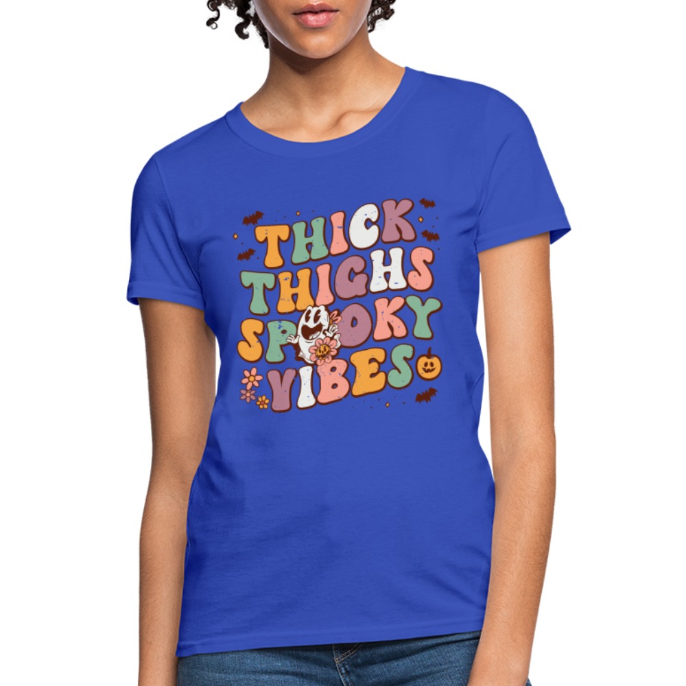 Thick Things Spooky Vibes Women's T-Shirt - royal blue