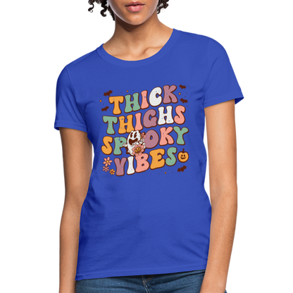 Thick Things Spooky Vibes Women's T-Shirt - royal blue