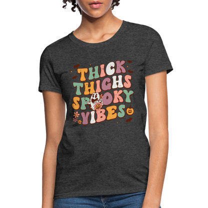 Thick Things Spooky Vibes Women's T-Shirt - heather black