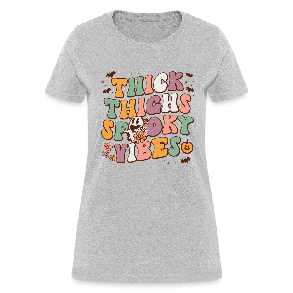 Thick Things Spooky Vibes Women's T-Shirt - heather gray