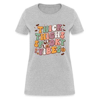 Thick Things Spooky Vibes Women's T-Shirt - heather gray