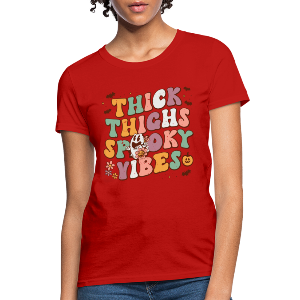 Thick Things Spooky Vibes Women's T-Shirt - red