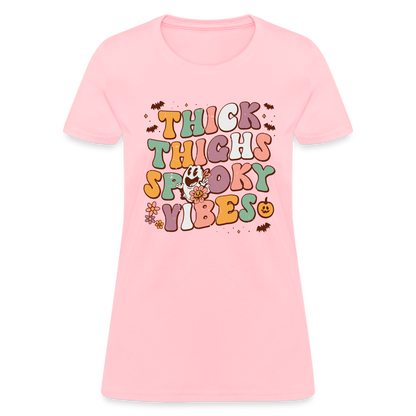 Thick Things Spooky Vibes Women's T-Shirt - pink