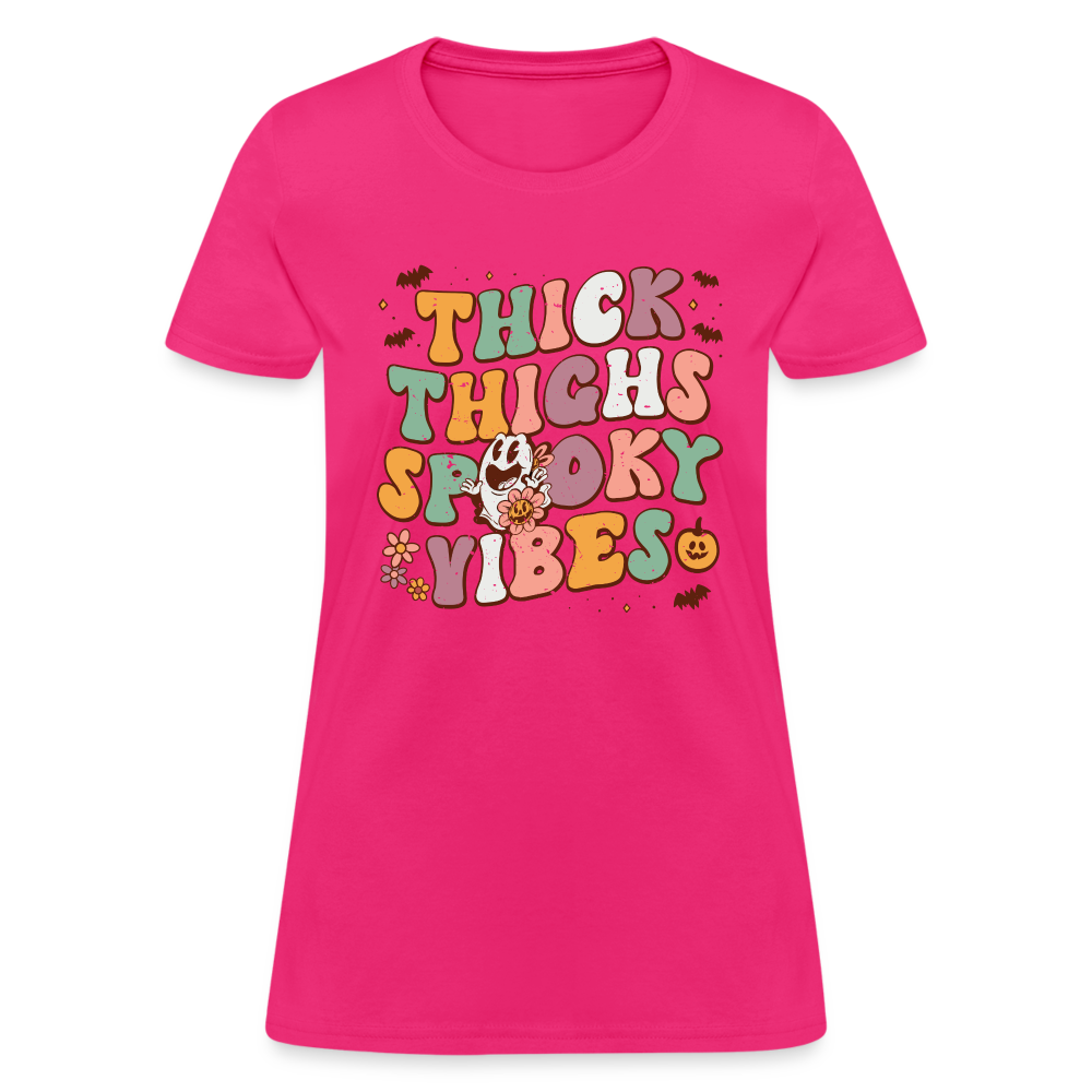 Thick Things Spooky Vibes Women's T-Shirt - fuchsia