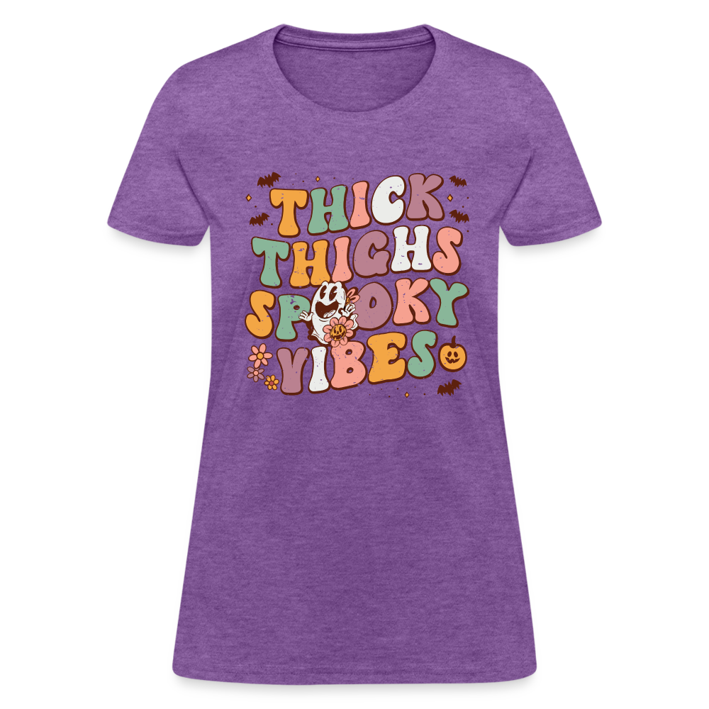 Thick Things Spooky Vibes Women's T-Shirt - purple heather