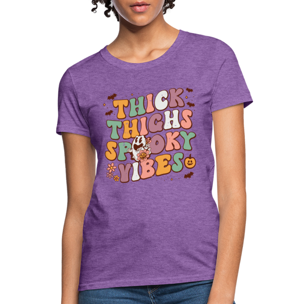 Thick Things Spooky Vibes Women's T-Shirt - purple heather