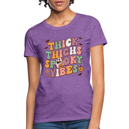 Thick Things Spooky Vibes Women's T-Shirt - purple heather