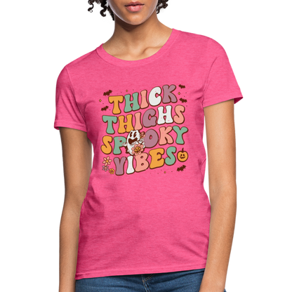 Thick Things Spooky Vibes Women's T-Shirt - heather pink