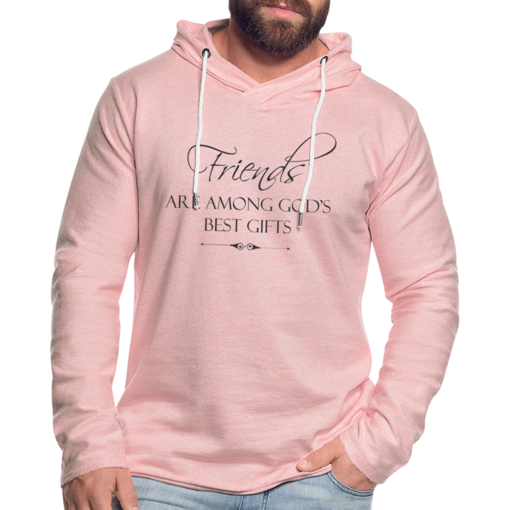 Friends Are Among God's Best Gifts Lightweight Terry Hoodie - cream heather pink