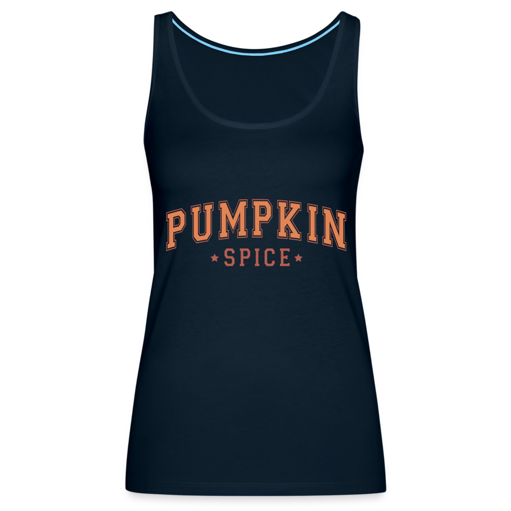 Pumpkin Spice Women’s Premium Tank Top - deep navy