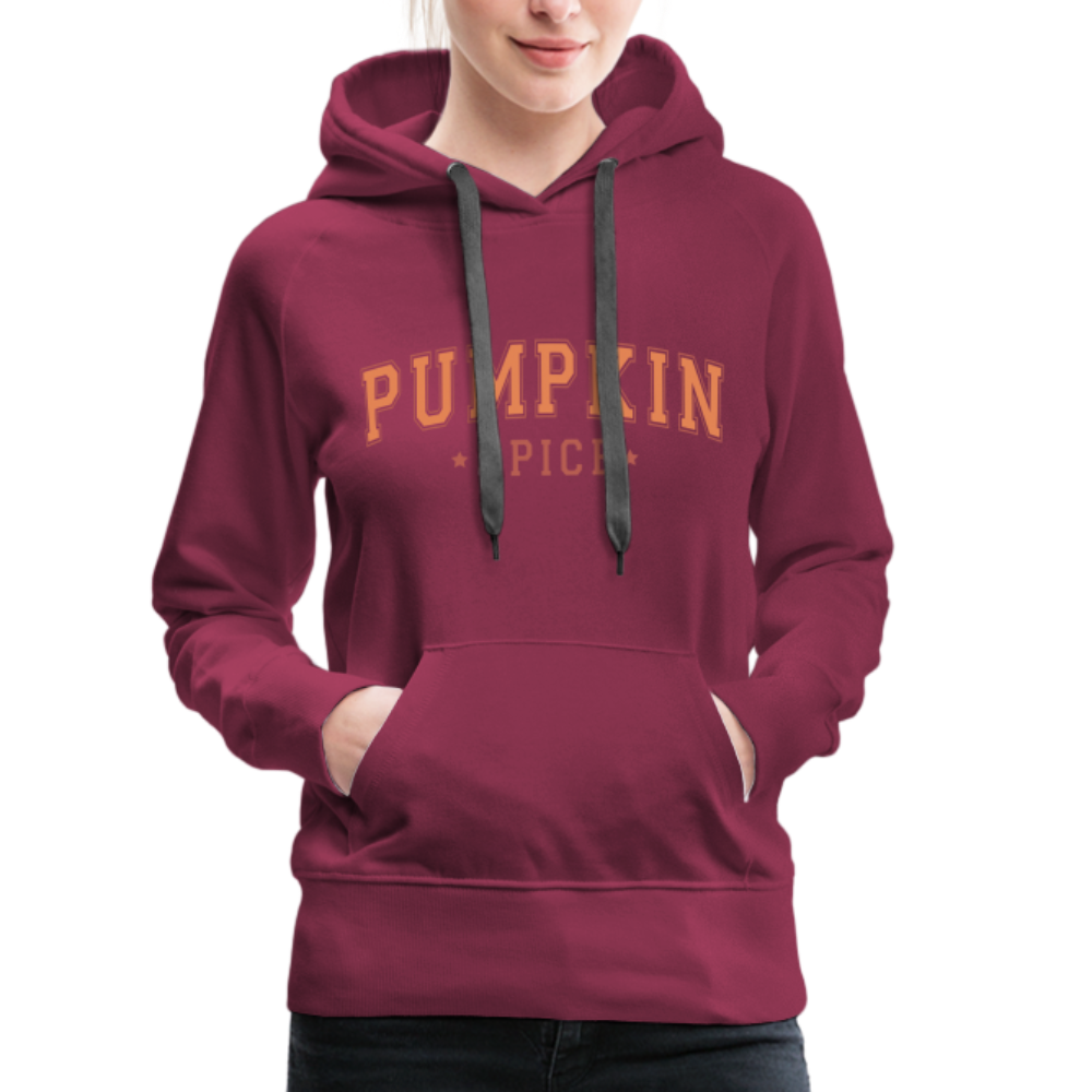 Pumpkin Spice Women’s Premium Hoodie - burgundy